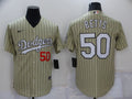 Men's Los Angeles Dodgers Mookie Betts #50 Gold Replica Baseball Jersey1