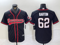 Men's Tampa Bay Buccaneers Graham Barton #62 Black Game Jersey1