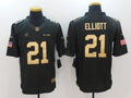 Men's Dallas Cowboys #21 Ezekiel Elliott Black Authentic Player Jersey1