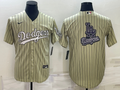 Men's Los Angeles Dodgers khaki Replica Baseball Jersey1