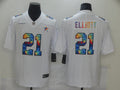 Men's Dallas Cowboys Ezekiel Elliott #21 White Game Player Jersey1